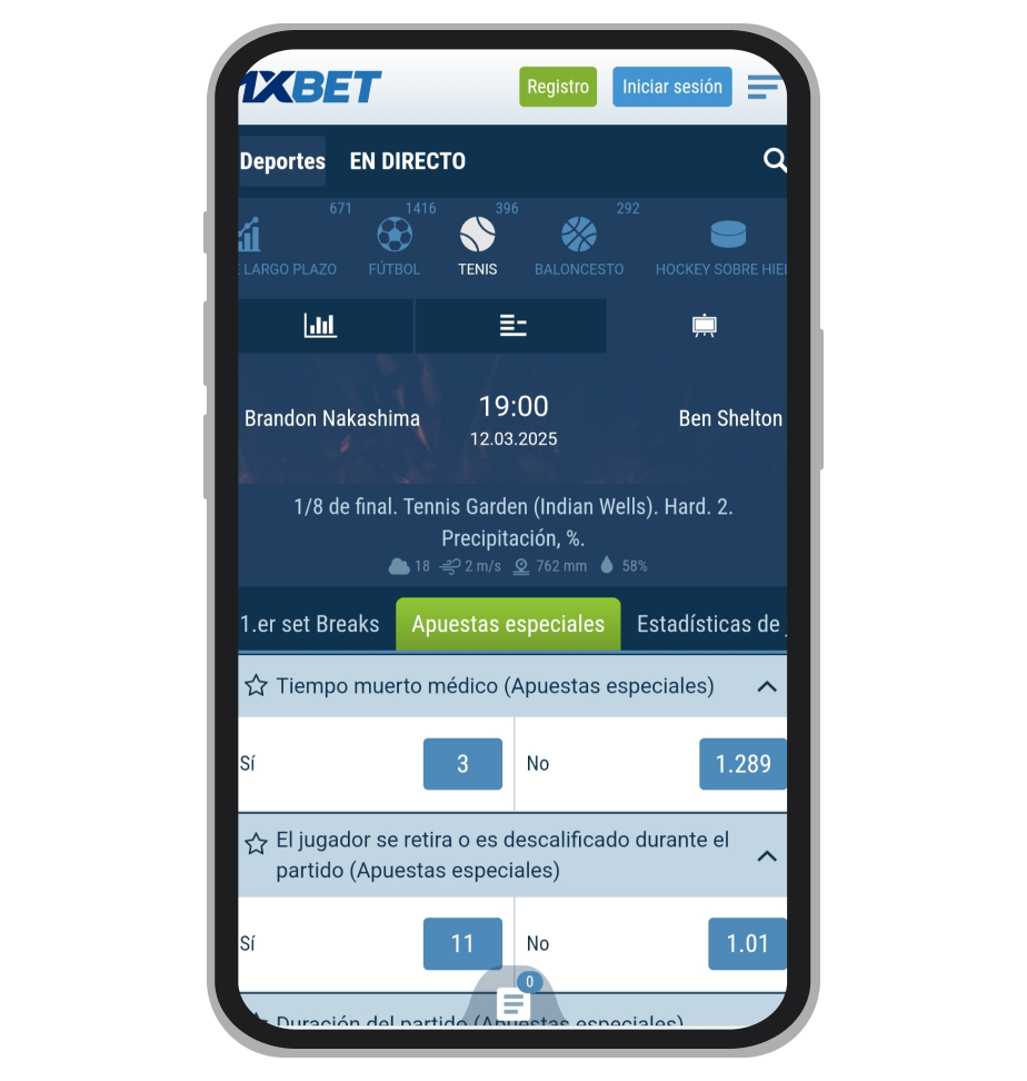 Apuestas especiales en el tenis