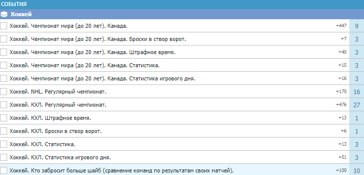 Линия на хоккей