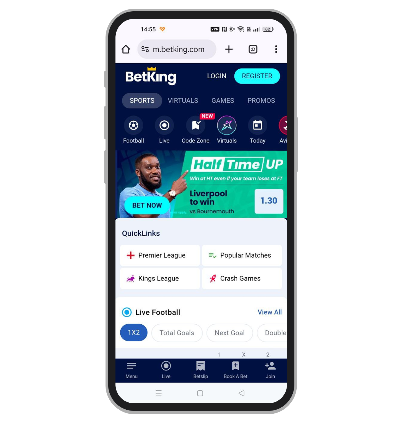 Сайт Betking