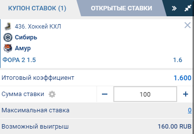 Пример Ф2 в хоккее