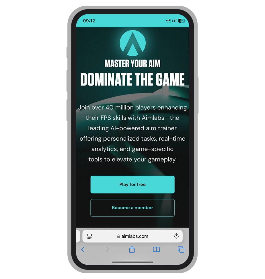Главная сайта Aimlabs