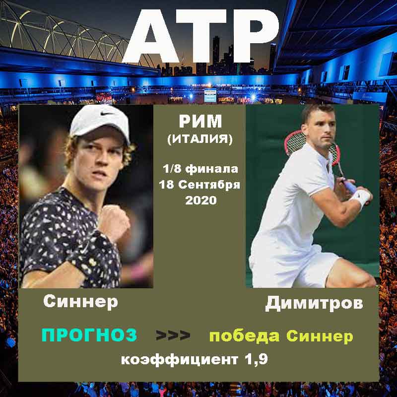 Рим. ATP. Синнер - Димитров