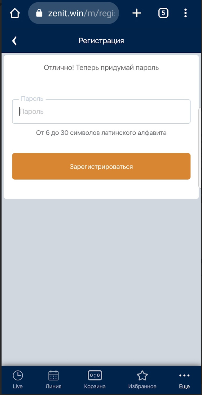 Поле для ввода пароля