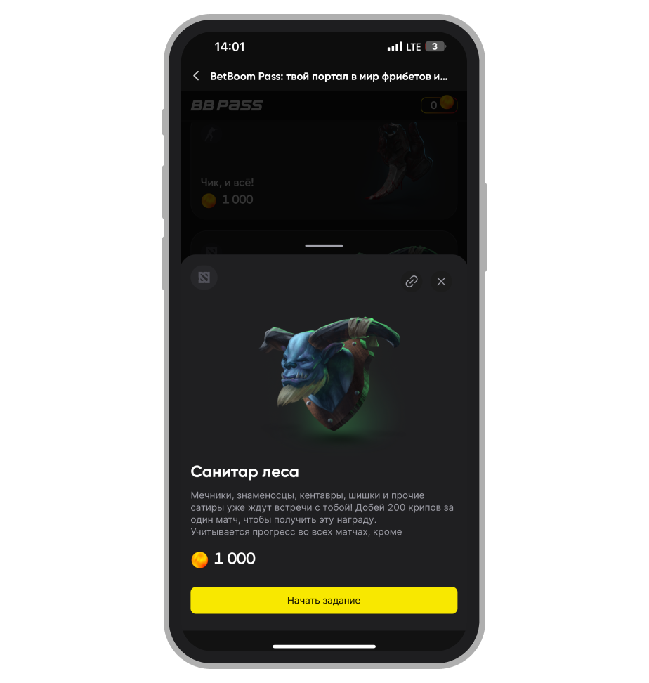 Пример задания в BB Pass