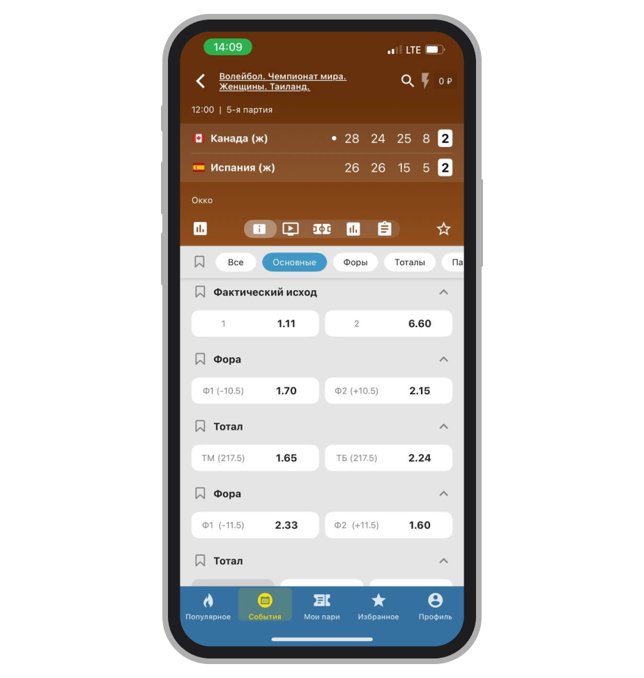 Канада — Испания в BetCity