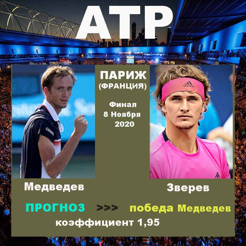 Париж. Финал. Медведев - Зверев